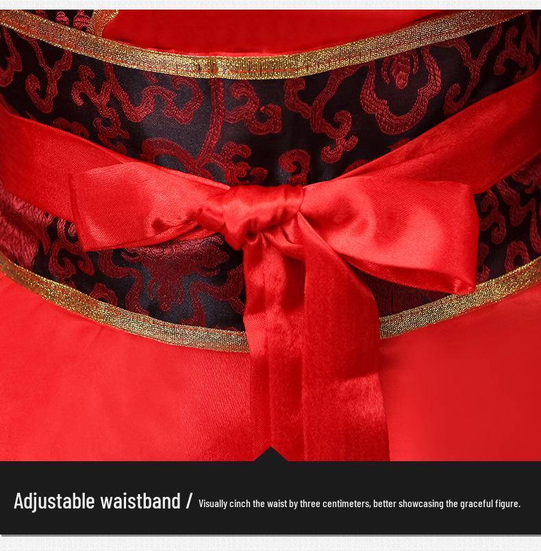 Rochie Hanfu Stil Tang Antic pentru Femei - Fustă Stil Zână cu Înfășurare Dublă pentru Ceremonii Formale și Spectacole