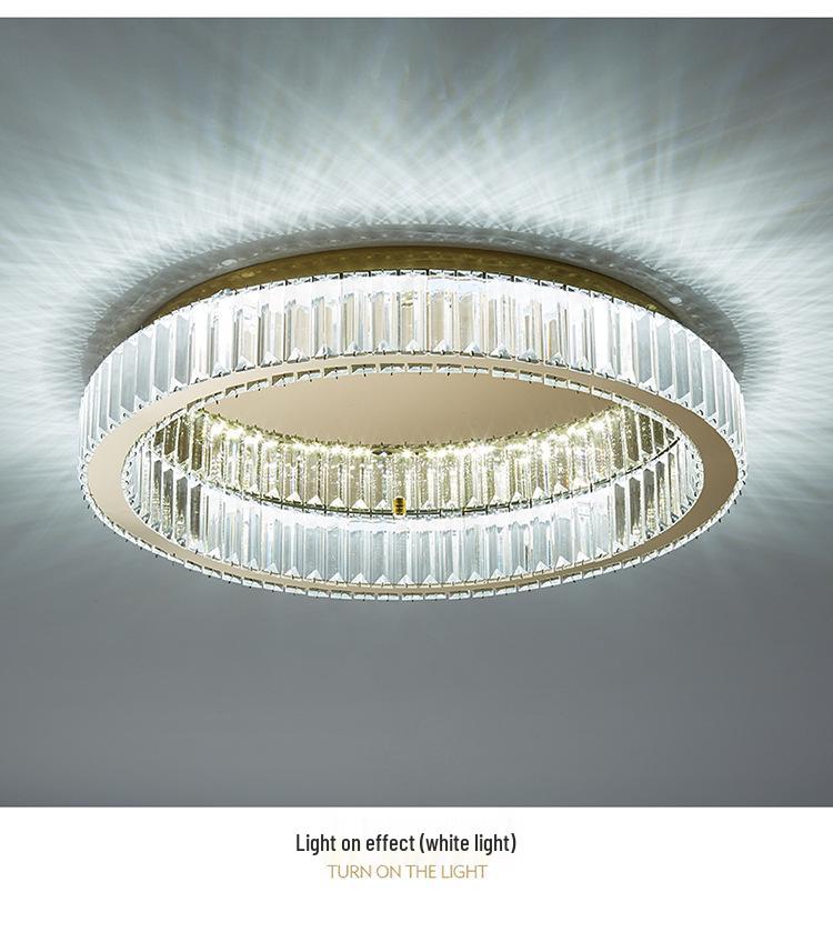 Modern Italian LED Crystal Ceiling Light for Bedroom and Dining Room