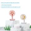 Desk Handheld Fan Mini Fan  with Light Portable Table Fan with USB Charging Angle and 3 Speed Adjustablefor Travel Office Room Household