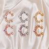 Fashion Women Rhinestone Inlaid Nose Ring Clip Hoop Piercing Body Jewelries