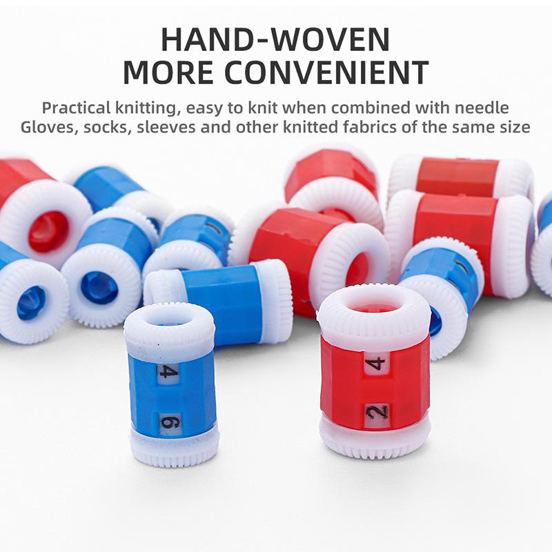 Handmade Plastic Knitting Needle Counter for DIY Sweater Stitch Tracking