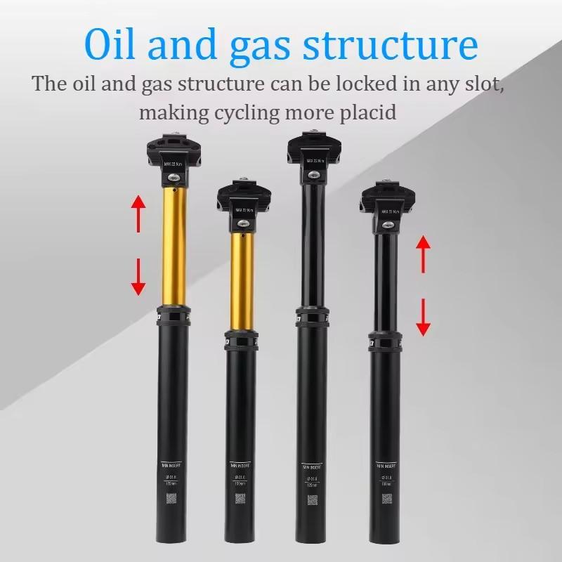 Bike Dropper Seatpost 350mm/400mm MTB Bicycle Saddle Post Adjustable Aluminum Alloy Mountain Road Bike Cycling Chair Tube Part