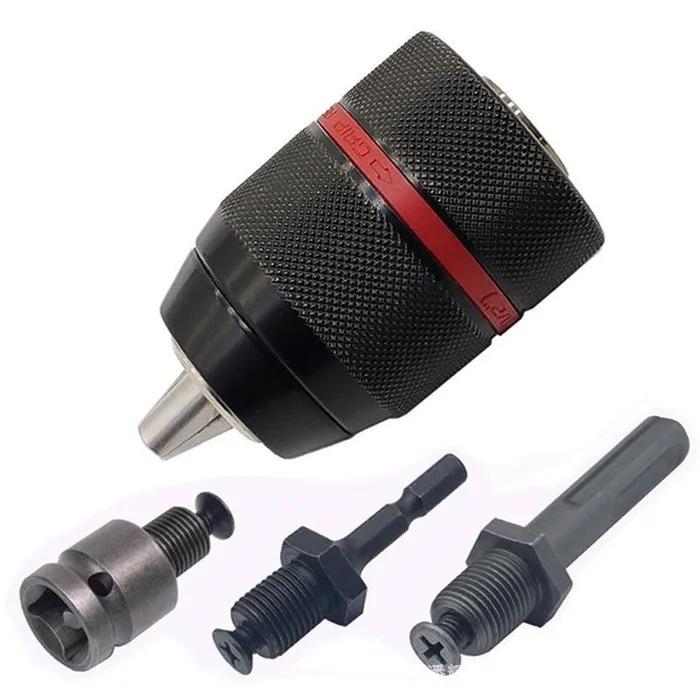 Self-Locking Ratchet Drill Chuck, 10/13mm, with Connecting Rod Accessories