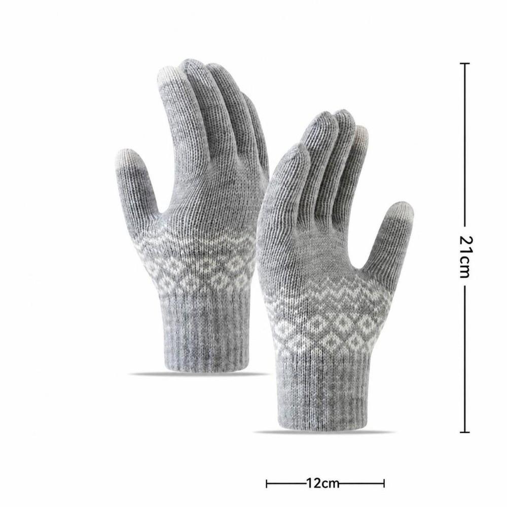Warm Touch Screen Gloves Thickened Wool Gloves Fashion Cycling Gloves  for Men Women