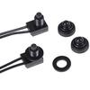 2Pcs 12V Waterproof Push Button On-Off Switch With 4" Lead Wire Black