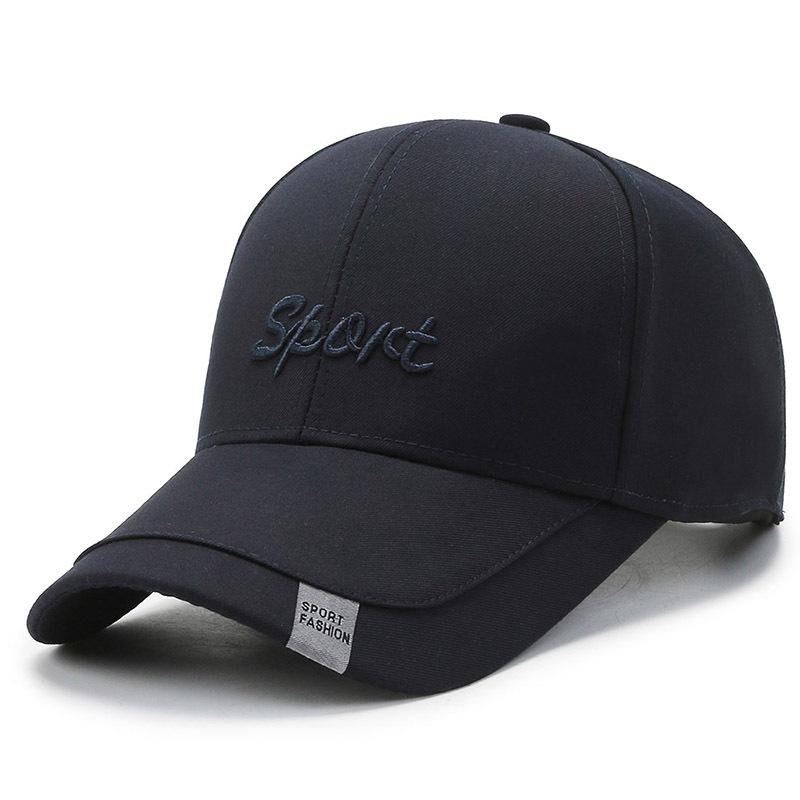 Hat Men's Middle-aged Cotton Baseball Cap Versatile Embroidered Sun Hat Spring and Autumn Dome Bent Cap