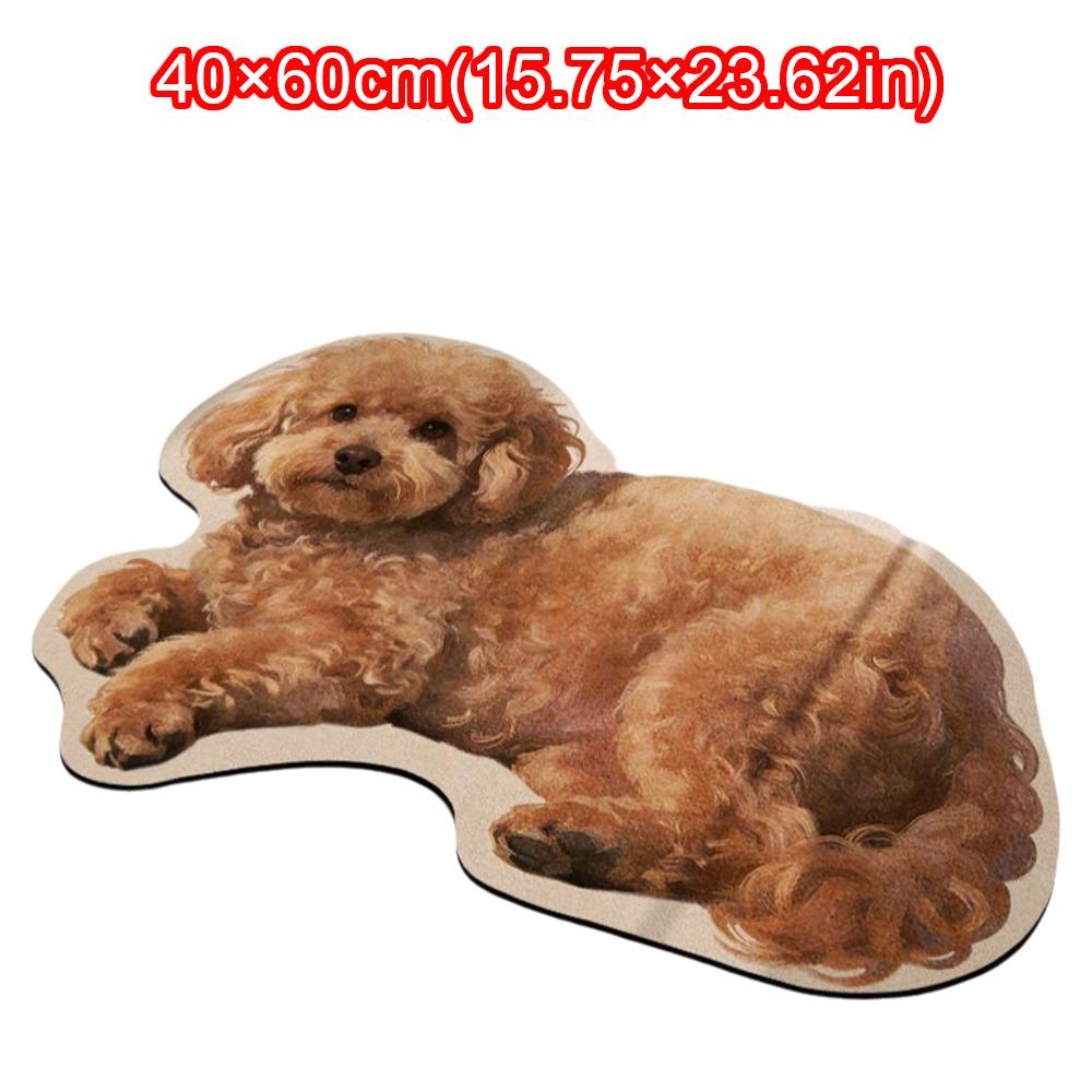 Pet Theme Rug Dog Shaped Rug Decorative Carpet Entryway Mat Fashion Animal Floor Mat Home Decor
