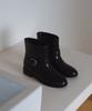 Laminez Buckle Strap Ankle Boots - Black