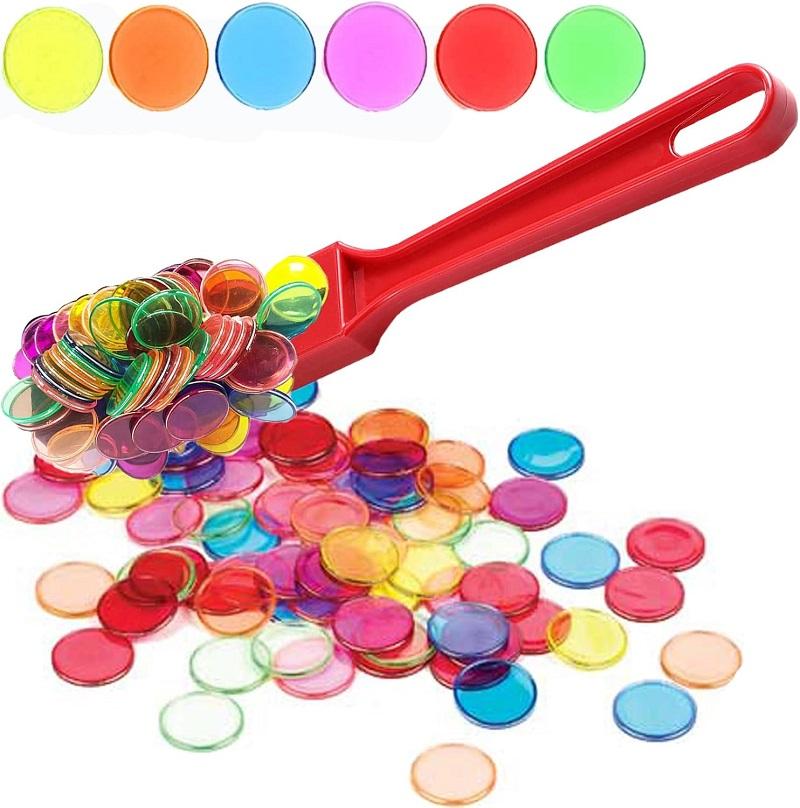 Toys Educational Montessori Magnetic Chips for Bingo Wand Party Game Counting Color Sorting Teaching Aids Science for Children