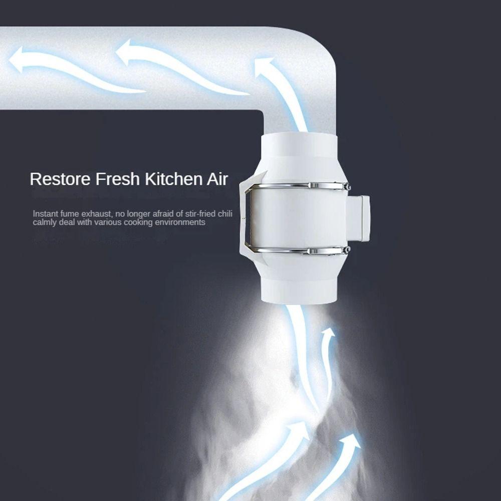 1Pcs Durable Silent Industrial Exhaust Fans 4/6inch Round Pipe Duct Fan Extractor Ventilation Fan Bathroom Kitchen Toilet Wall