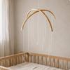 DIY Wooden Mobile Hoop Handmade Bamboo Crib Unfinished Nursery for Newborns, Infants