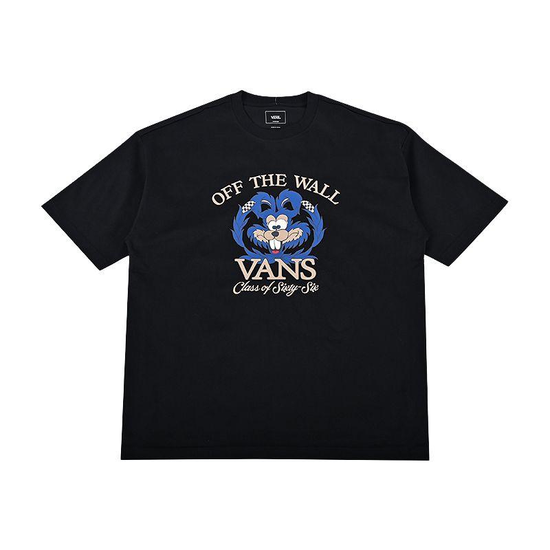 

Vans Off The Wall Спортивная Повседневная Серия Буквенный Пуловер с Круглым Вырезом и Коротким Рукавом Мужские Топы Черный VN000NJHBLK M