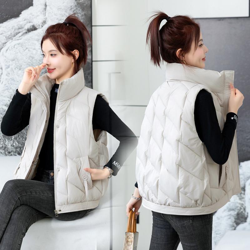 New Stand-up Collar Down Cotton Clothes Vest Autumn and Winter Women's Fashion Loose Versatile Vest Vest Tide