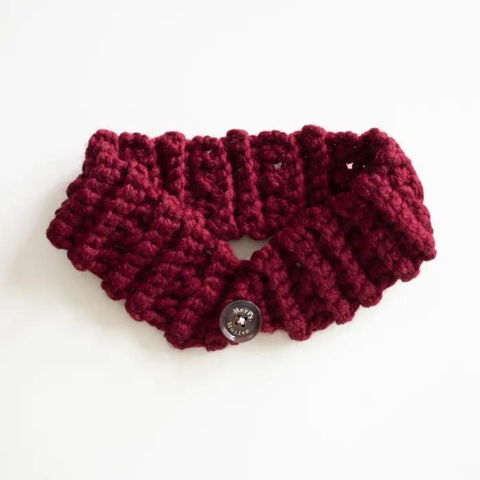 Mellow Wool Knit Hair Band (Red)