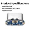 Micro USB Connector Type C Adapter Board USB 2.0 Data Transfer Data Power Adapter DIY Repair Adapte Modification Accessories