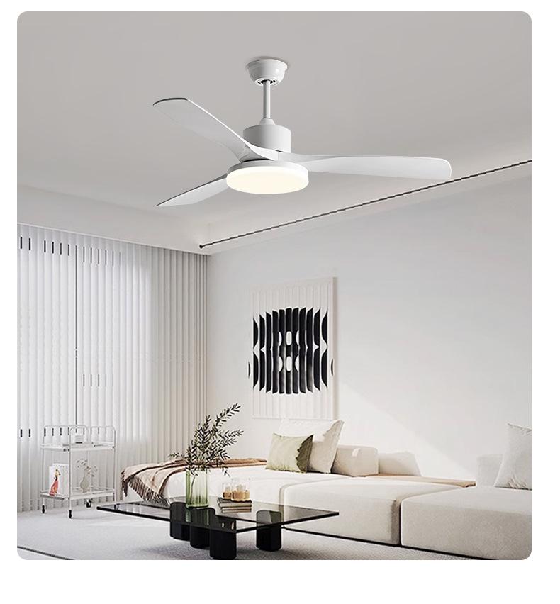 Nordic Retro Solid Wood Ceiling Fan with Light
