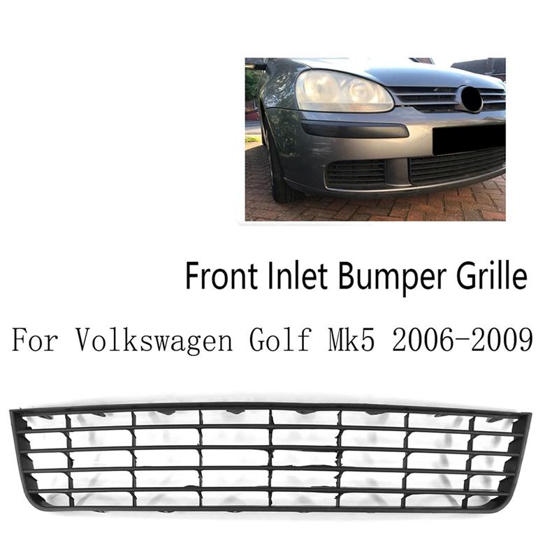 Intake Ventilation Grille For Volkswagen Golf Mk5 2006-2009 Lower Middle Mesh Front Bumper чёрный