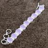 Pink Chalcedony Gemstone Handmade 925 Sterling Silver Bracelet 7-8" KKG-136