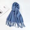 Vacuum Packing Mohair Scarf Autumn and Winter Solid Color Scarf White Shawl