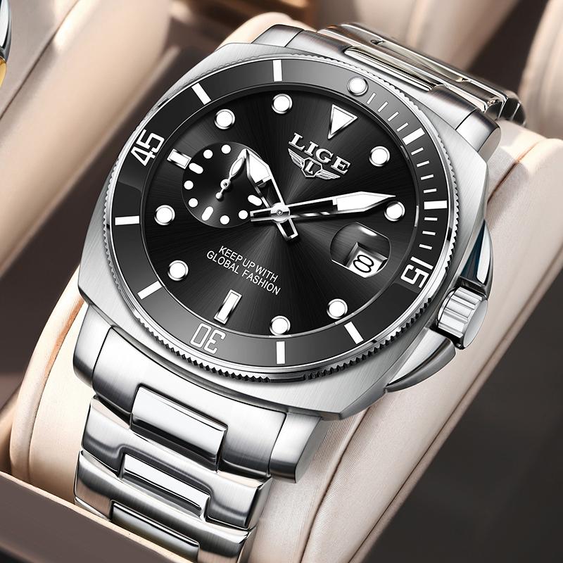 Men Watch Fashion Business Watch Men 3ATM Waterproof Luminous Quartz Sports Chronograph Clock Male Relogio Masculino+BOX