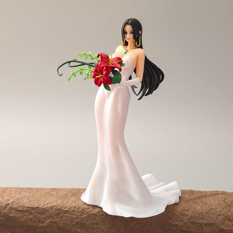 Anime/Pirate/Boya/Hancock Wedding Dress, Wedding Bouquet, 23CM Sexy Figure PVC Small Statue, Model ToyCollection Decorative Gift
