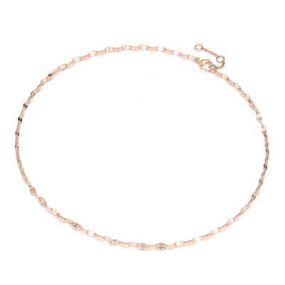 Blütenblatt Choker Halskette 316L Chirurgischer Edelstahl Allergiesicher Medizinisch Gold Schlicht Hautfreundlich Gold [Pixy Schmuck] Damen (Rosa 35+3cm)