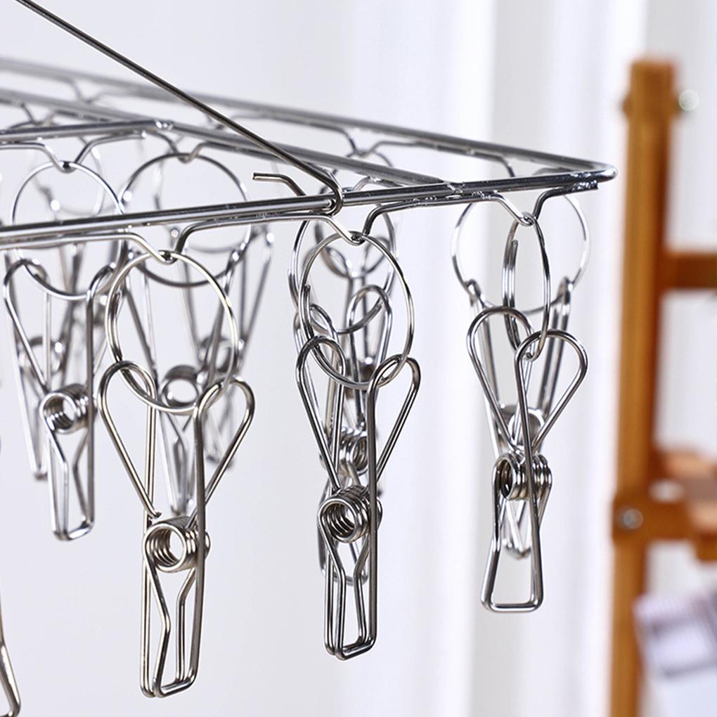 Space-saving Metal Sock Hanger Convenient And Practical Multifunctional Stainless Steel Drying Rack With Hanger