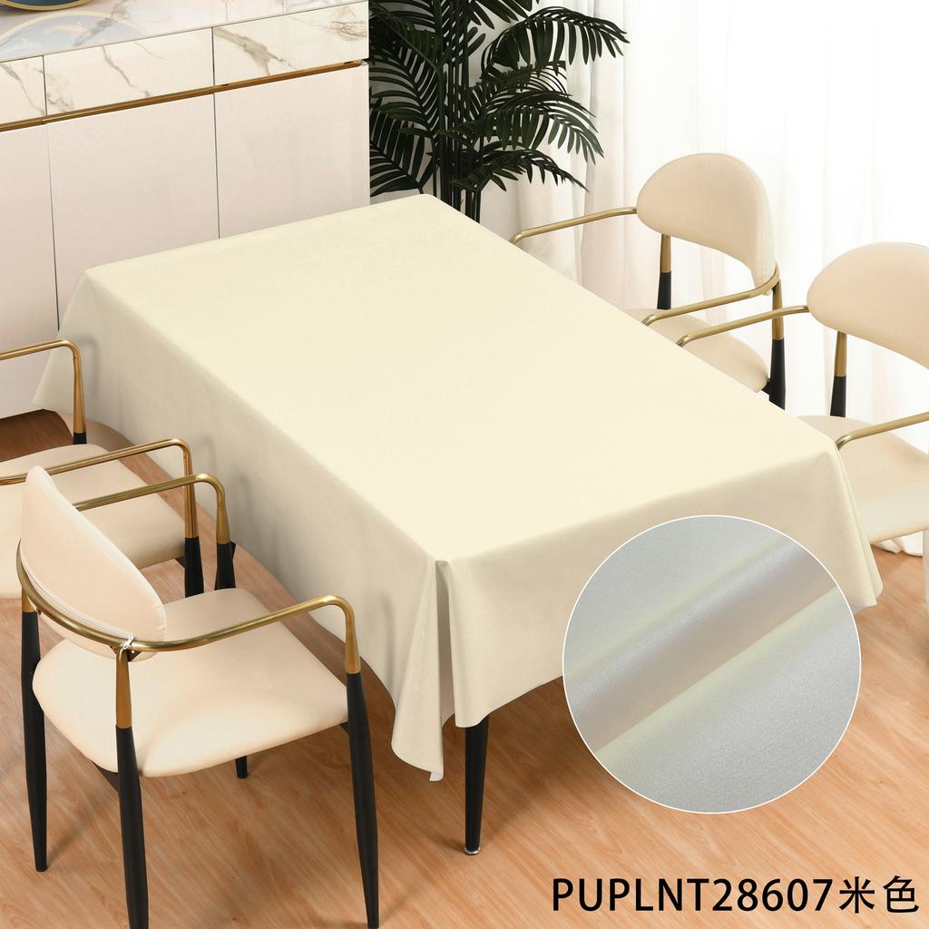 Anti-slip Fruit Stand Plaid Tablecloth PVC Waterproof and Oil-proof Rental House Solid Color Rectangular Table Coffee Table Tablecloth