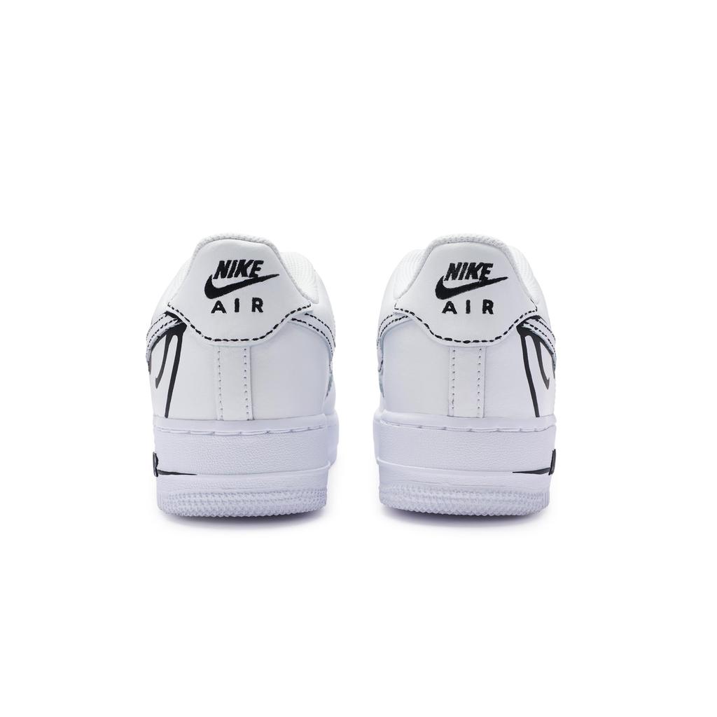 Nike Air Force 1 Low 811 Manufacturing, Love's Melody Low top Skateboard Shoes Men's Black White CW2288-111(Team80-)