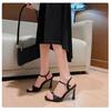 Fashion Design Buckle Strap Modern Womens Sandals Fashion Summer High Heels Sexy Peep Toe Nightclub Stripper Shoes Wedding Shoes Bride