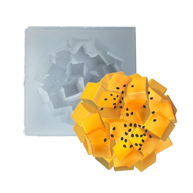 3D Sweet Potato Grid Silicone Mould DIY Candle Mould Handmade Decompressions Pinching Toy Chocolate Cake Molds Decorations 1