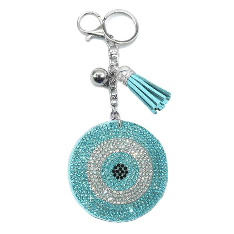 Turkey Eyes Crystal Keychains Keyring for Women Men Keychain 5 Color Keychain Bag Accessories Jewelry Women Keychain 1 озеро синий