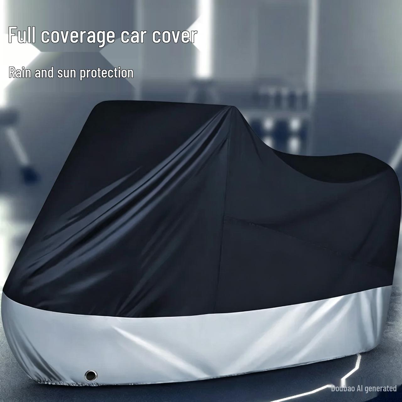 210D Silver Coated Oxford Motorcycle & Electric Vehicle Cover - Sun, Rain, and Dust Protection