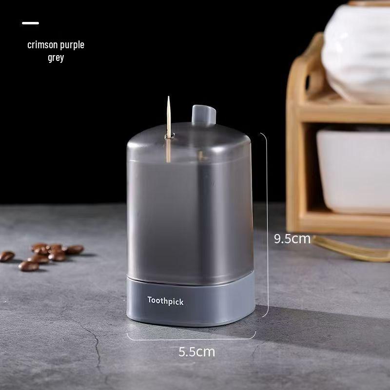 Luxurious Automatic Toothpick Dispenser: Elegant Pop-Up Design for Home or Kitchen. Portable and Stylish Storage Solution.