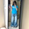 Wide-legged Crease Jeans Women Autumn Washed Loose Draping Retro High Waist Thin Straight Pants Retro Street Style Baggy Long Jeans for Ladies