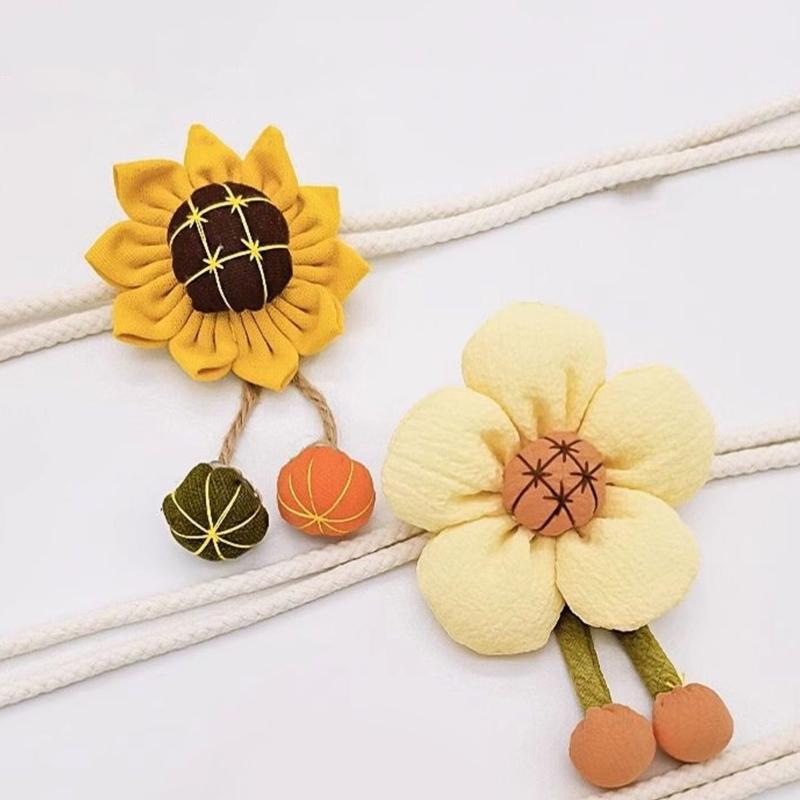 Drape Tieback Holders Curtain Tiebacks Flower Curtain Buckles Rope Decorative Curtain Holdbacks for Office Home Decors