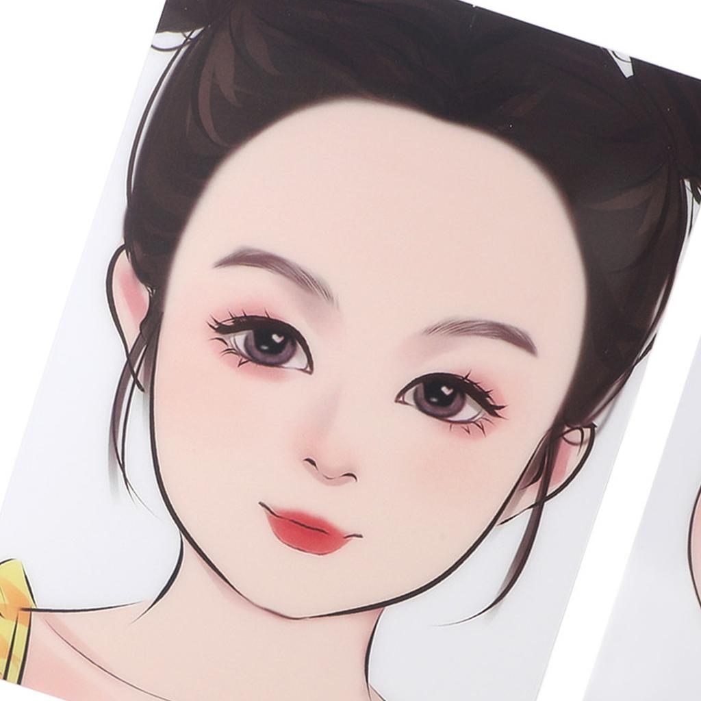 2pcs Child Face Painting Practice Boards Reusable Washable Painting Exercise Template Makeup Painting Tool