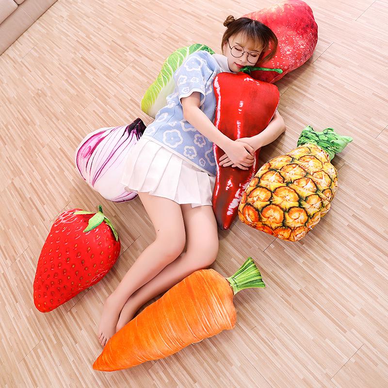 Almohada Creativa de Verduras y Frutas: Diseño de Repollo para Siestas de Oficina, Cojín de Sofá para el Hogar, o Regalo