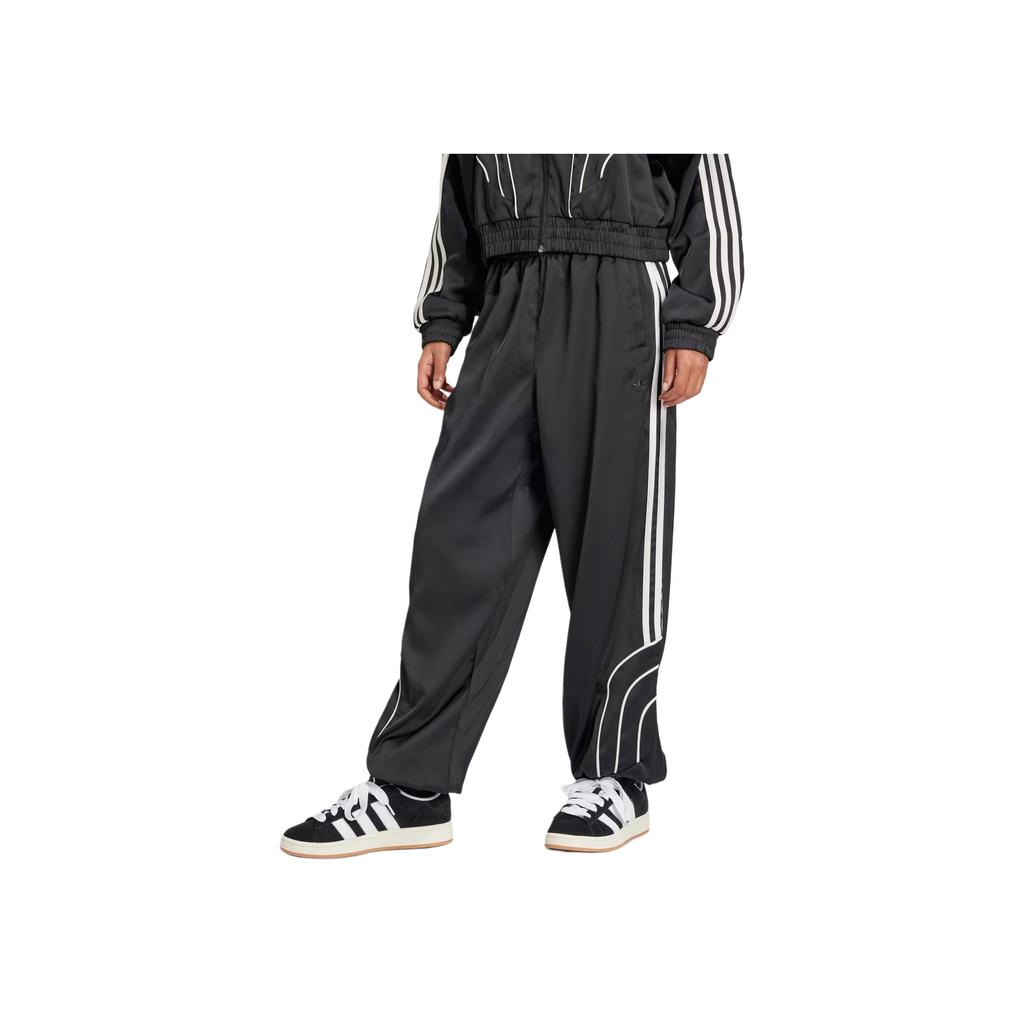 Adidas Originals Loose Fit Elastic Waistband Cuffed Knit Joggers Women Joggers Black IW5680
