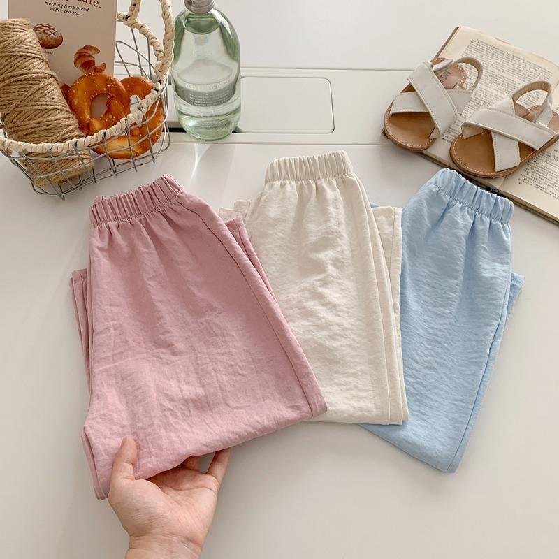 Casual Teen Girl Clothes Kids Girls Pants Solid Color Trousers Children's Pants Cute Elegant Girl Wear