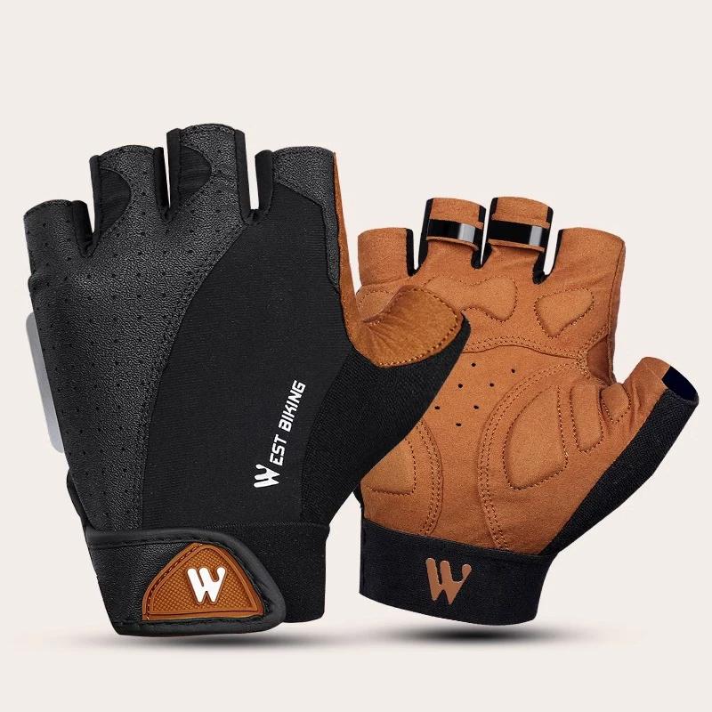 West Rider Bicycle Half-Finger Cycling Gloves Summer and Autumn Breathable Short-Finger Road Mountain Bike Dynamic Cycling Gloves
