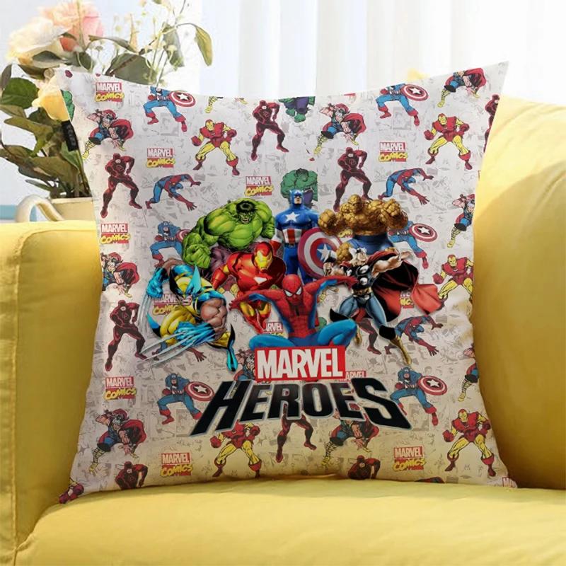 

Аніме Фігурка Marvels Людина-павук Принт Наволочки Мультяшна Декоративна Домашня на Диван Двосторонній Друк Мила Наволочка 12x12Inch
