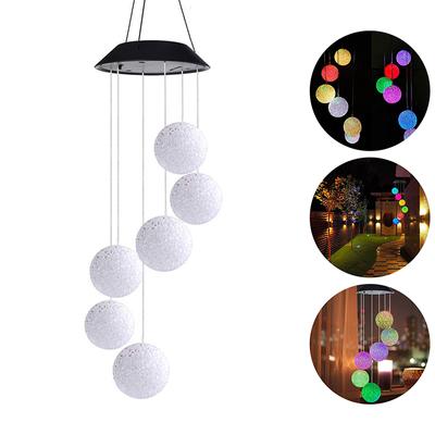 WCIC nuevo carillón de viento LED jardín colgante Spinner decoración que cambia de Color