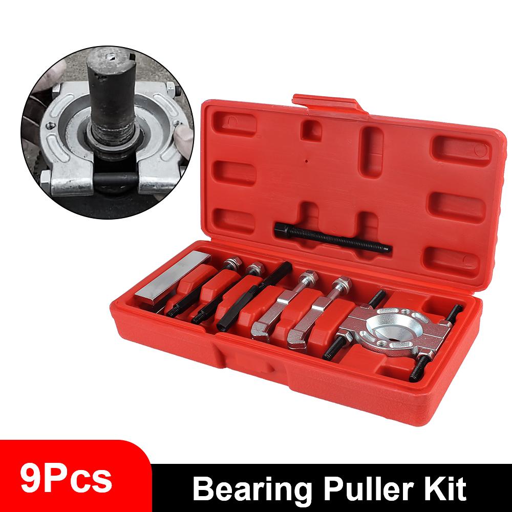 Bearing Separator and Puller Set with Red Case Bearing Removal Tool Set Bearing Separator Car Repair Tool Kit 9Pcs Professional