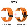 Official Style Silicone Watch Bands for Samsung Galaxy Watch Ultra 2 1 Solid & Two-Tone Set Hollow Breathable Silicone Straps