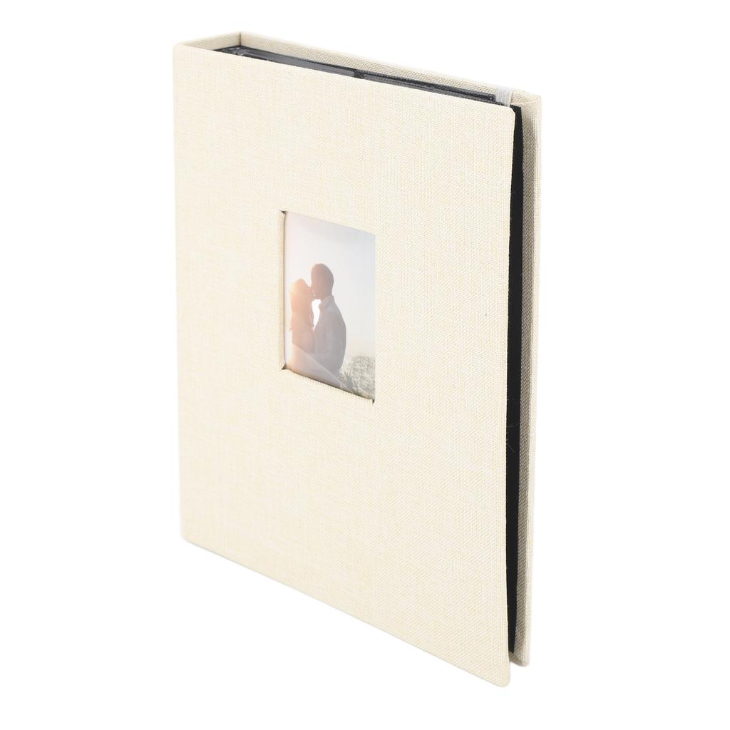 Photo Album 3 Inch 208 Pockets Cotton and Linen Card Album Khaki Stamp Ticket Storage Book For Polaroid Camera