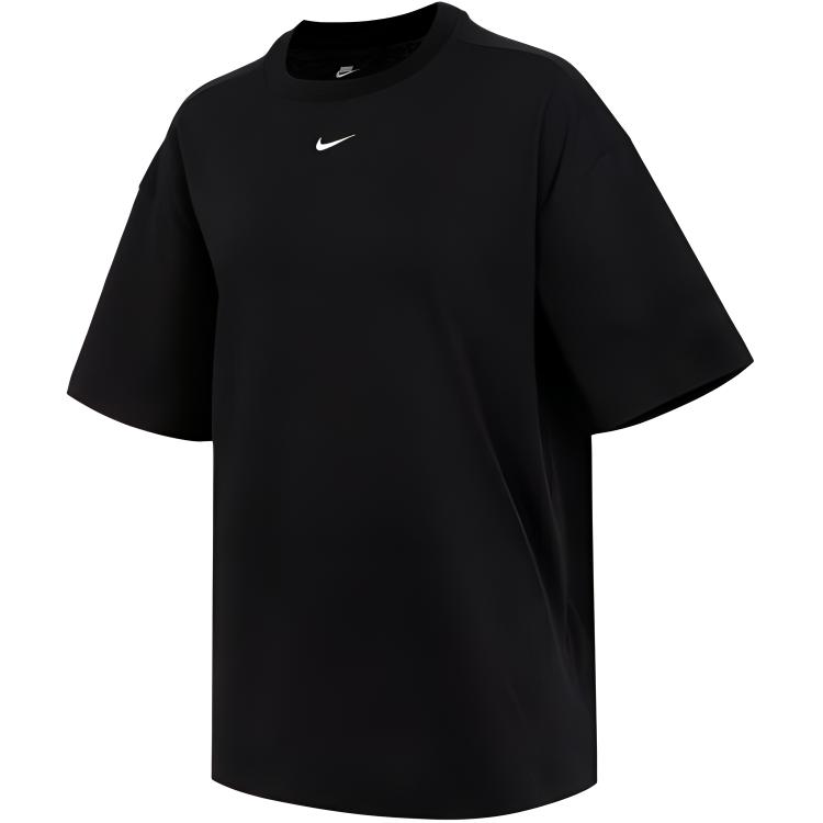 Nike Solid Color Short Sleeve Round Neck T-Shirt Women Tops Black DX7911-010