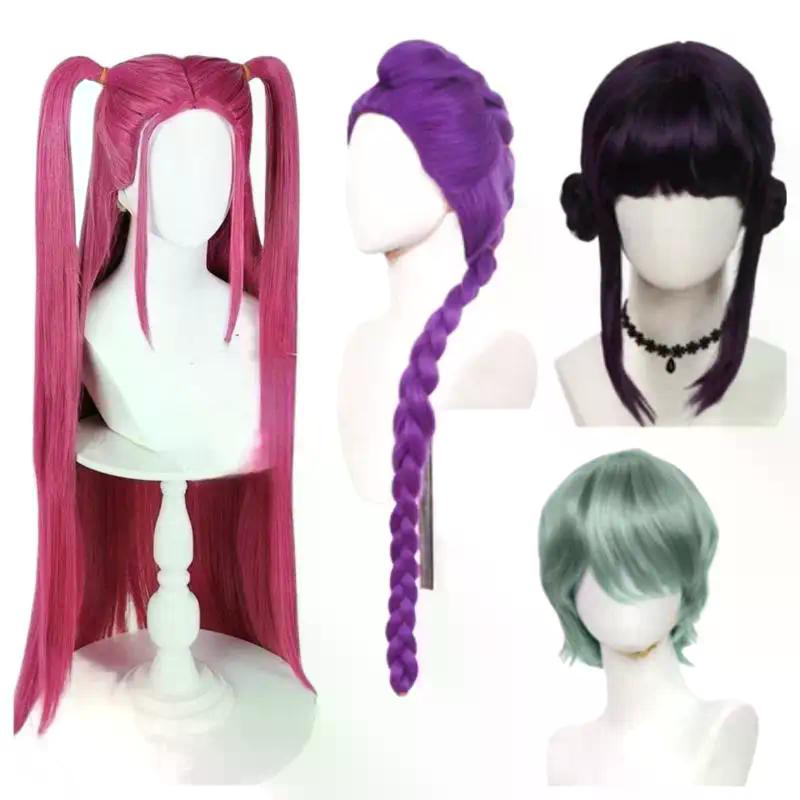 KPOP Hunters Long Hair Mira Rumi Zoey Cosplay Wig Long Heat Resistant Synthetic Hair Halloween Party Accessories