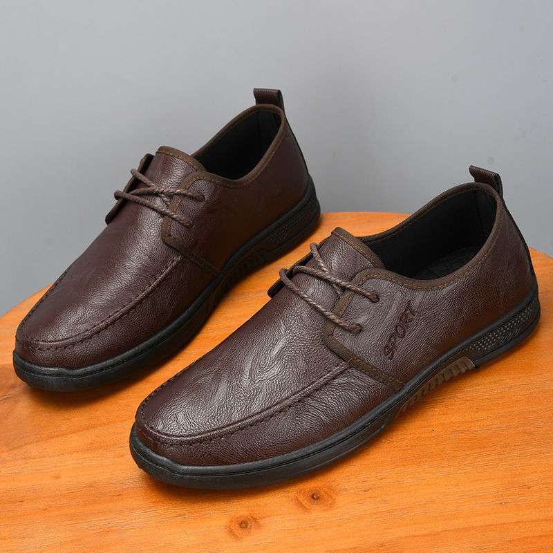 

2025 new men s casual leather shoes soft sole non-slip waterproof oil-proof chef shoes hotel work shoes work shoes men 44