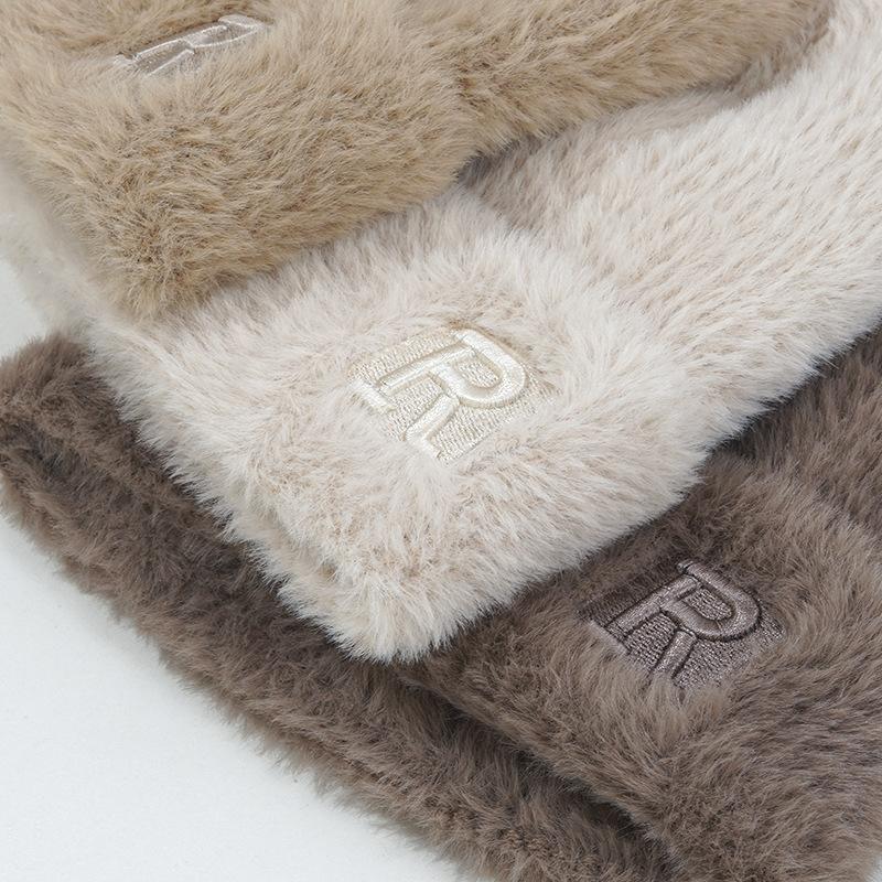 New Hat for Women's Warm Imitation Mink Knitted Hat Korean Style Versatile Windproof Ear Protection Wool Hat Versatile Cold Hat Men